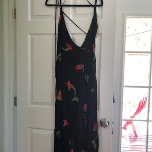 Reformation floral wrap dress